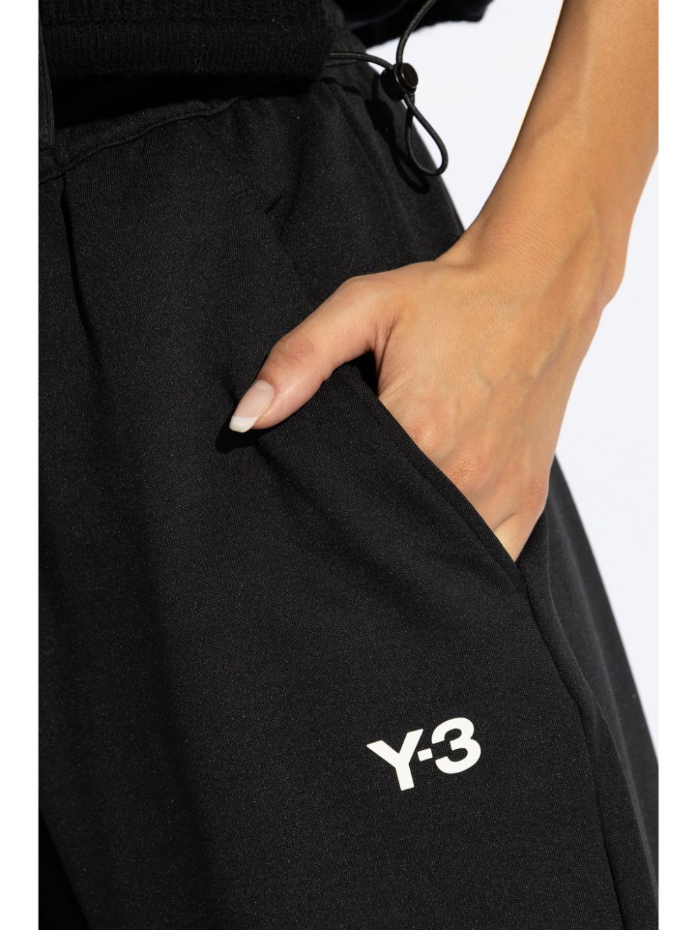 Shop Y-3 Logo-print Track Pants In Black