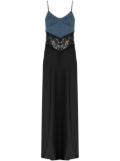 Blumarine panelled satin gown - Black