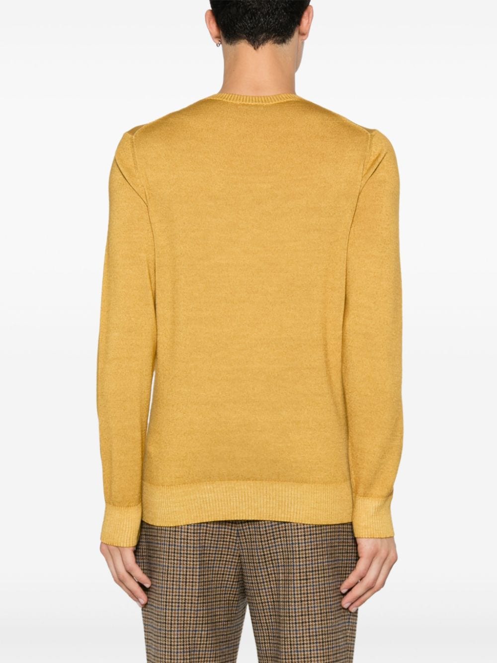 Shop Malo Virgin-wool Sweater In Yellow