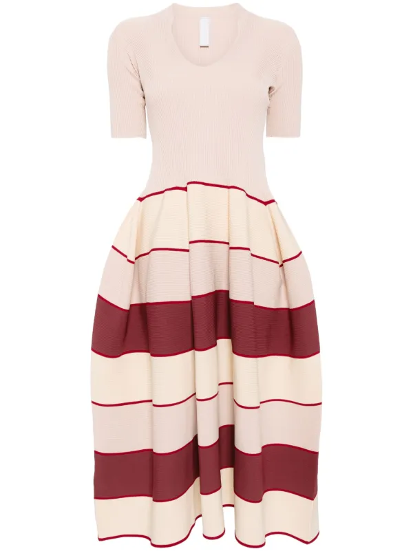 CFCL Pottery stand-up Collar Dress | Red | FARFETCH UK