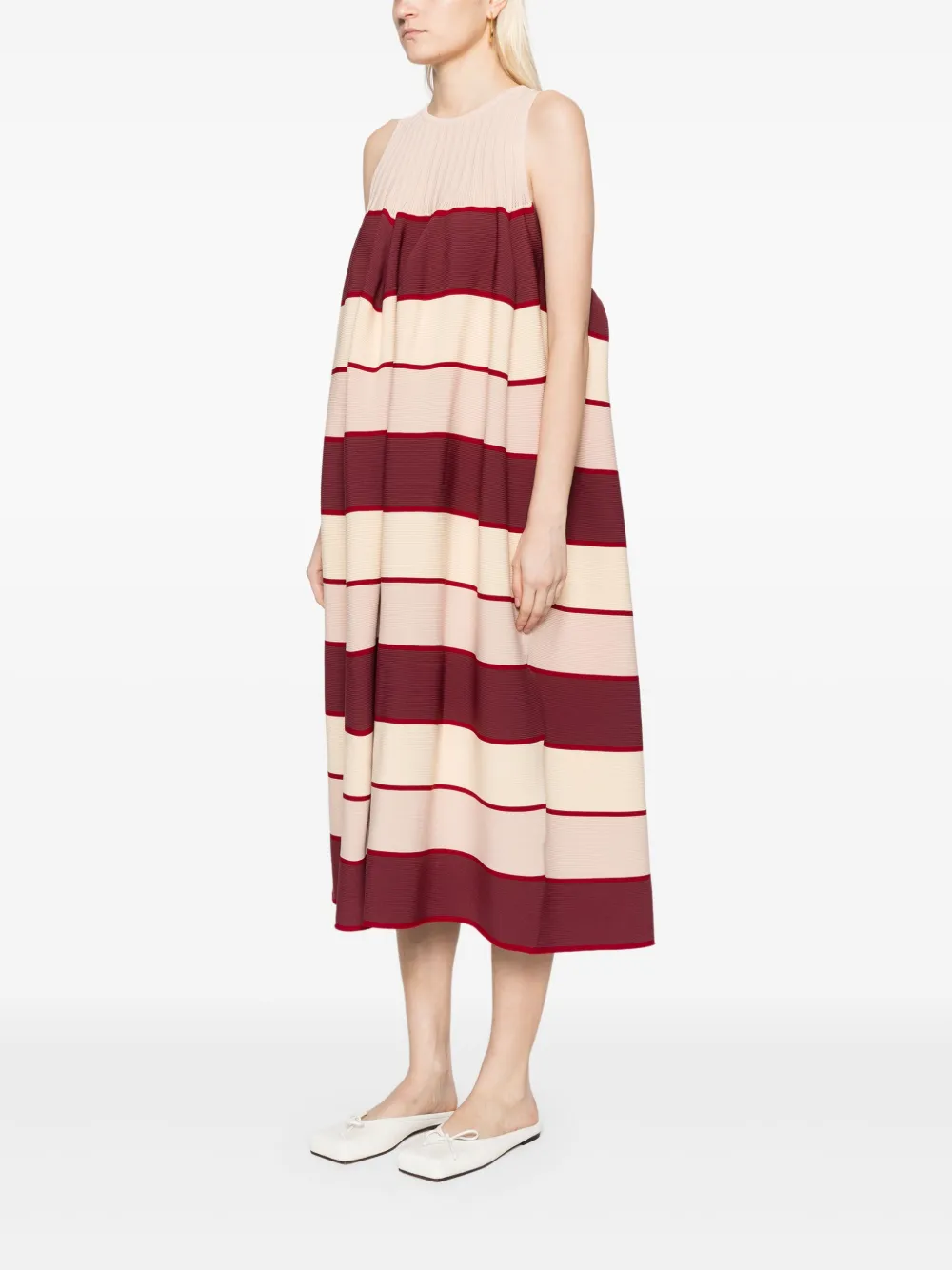 CFCL Pottery Bust flared jurk Beige