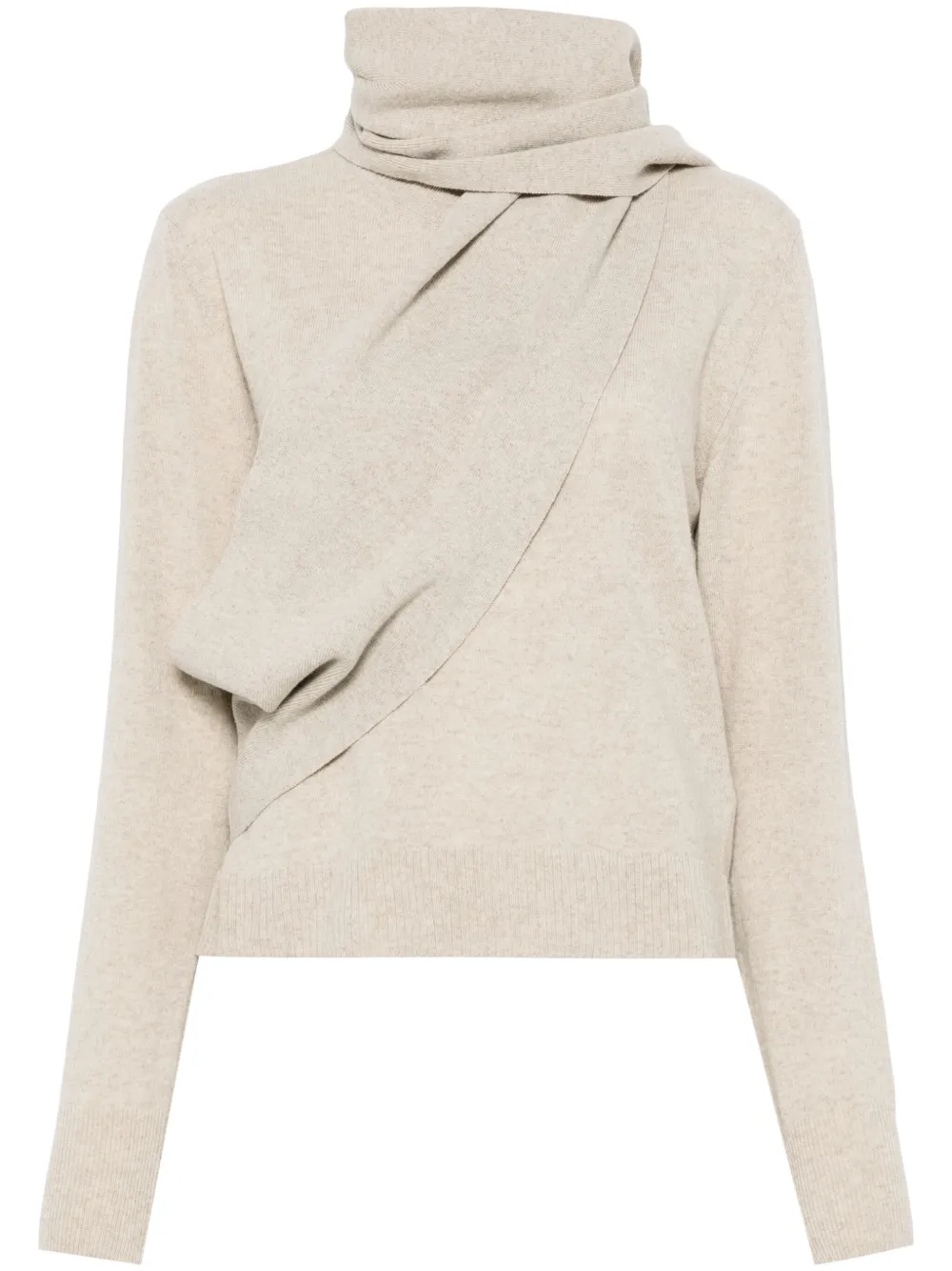 MM6 Maison Margiela Trui met sjaal Beige