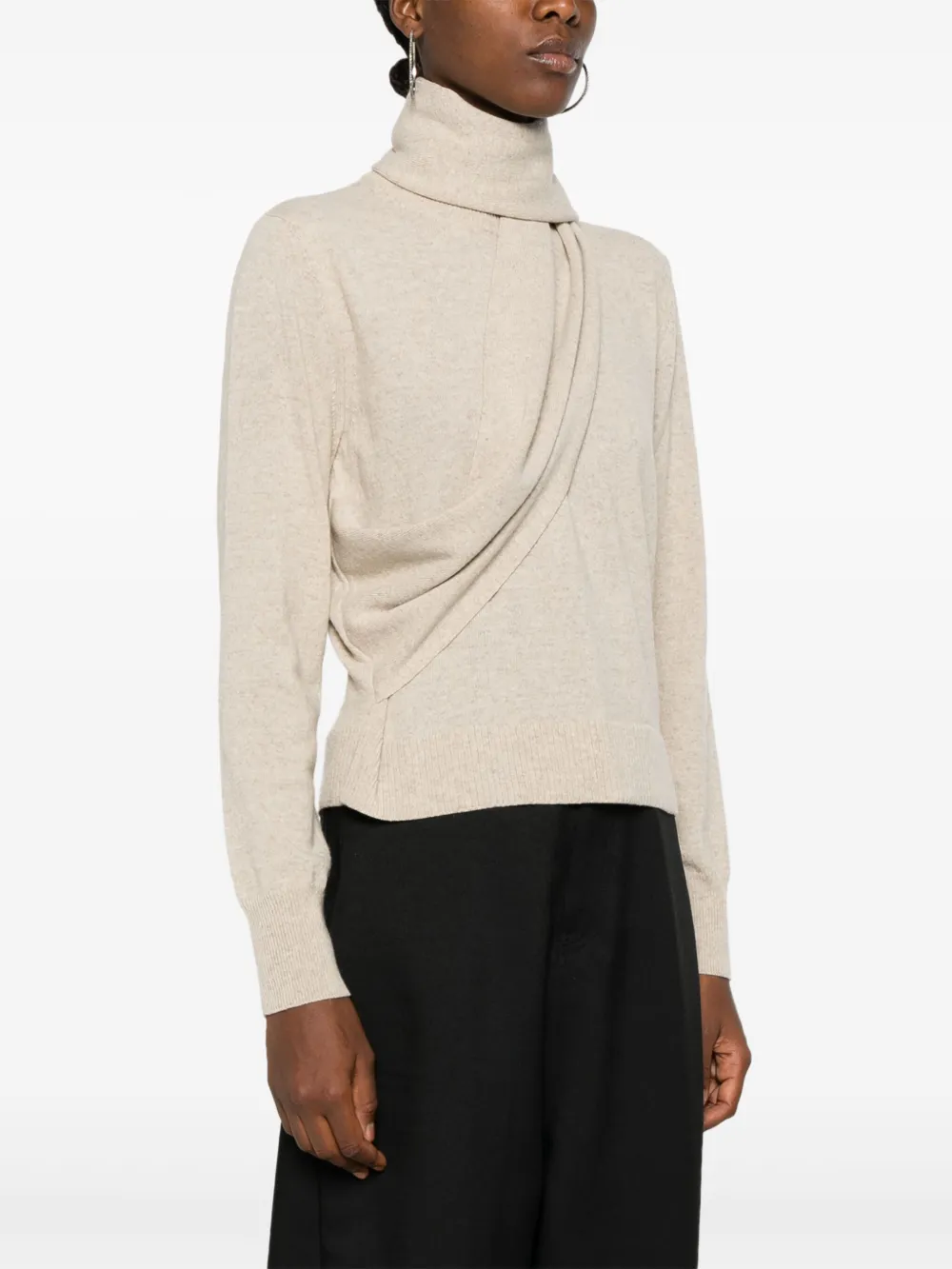 MM6 Maison Margiela Trui met sjaal Beige