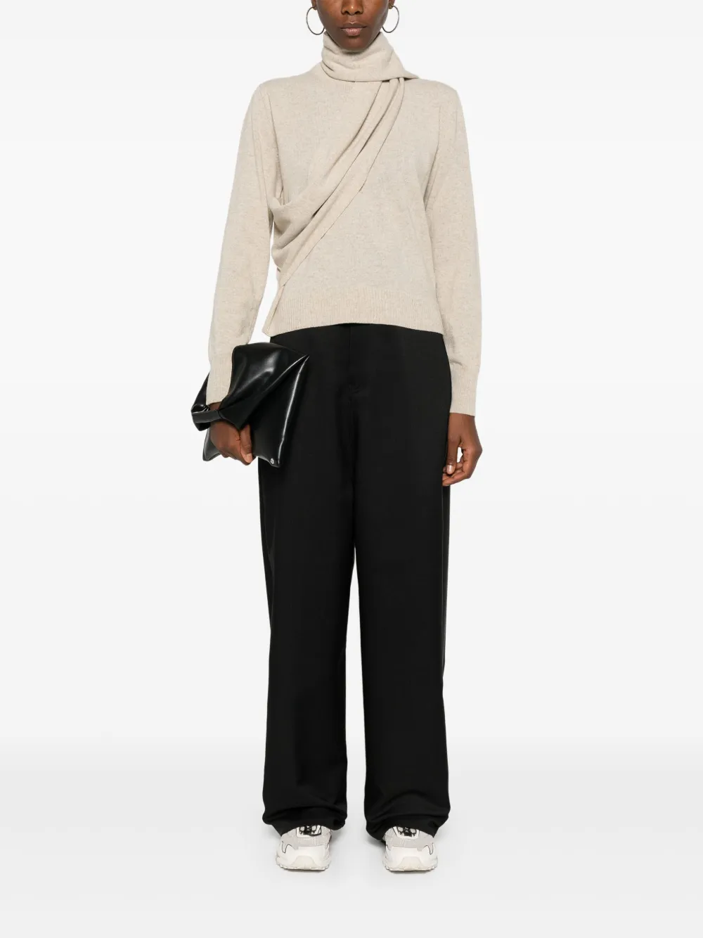 MM6 Maison Margiela Trui met sjaal - Beige