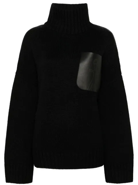 JW Anderson high-neck leather-pocket sweater Women