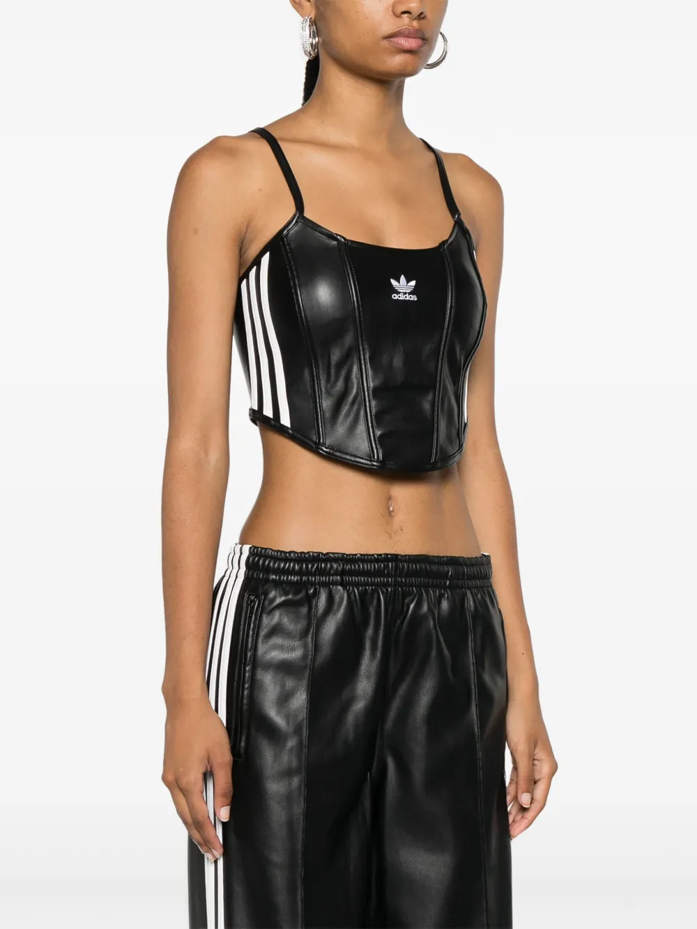 adidas Cropped top met logo Zwart