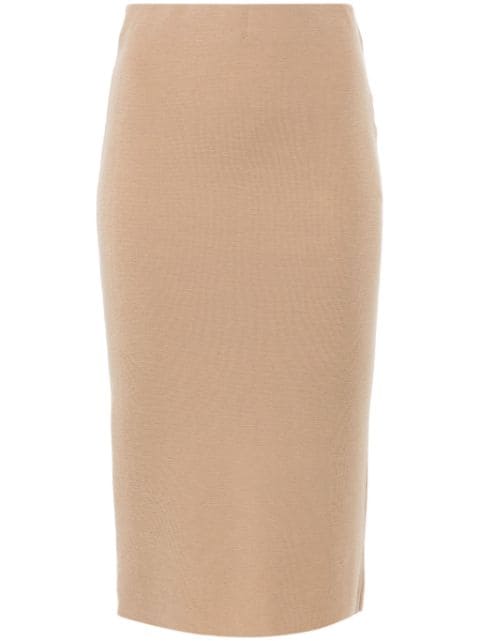 Semicouture virgin wool midi skirt