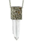 Parts of Four Talisman Quartz pendant necklace - Gold