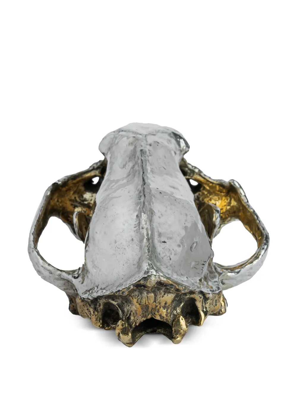  Parts Of Four Leopard Skull Centrepiece - Silver 