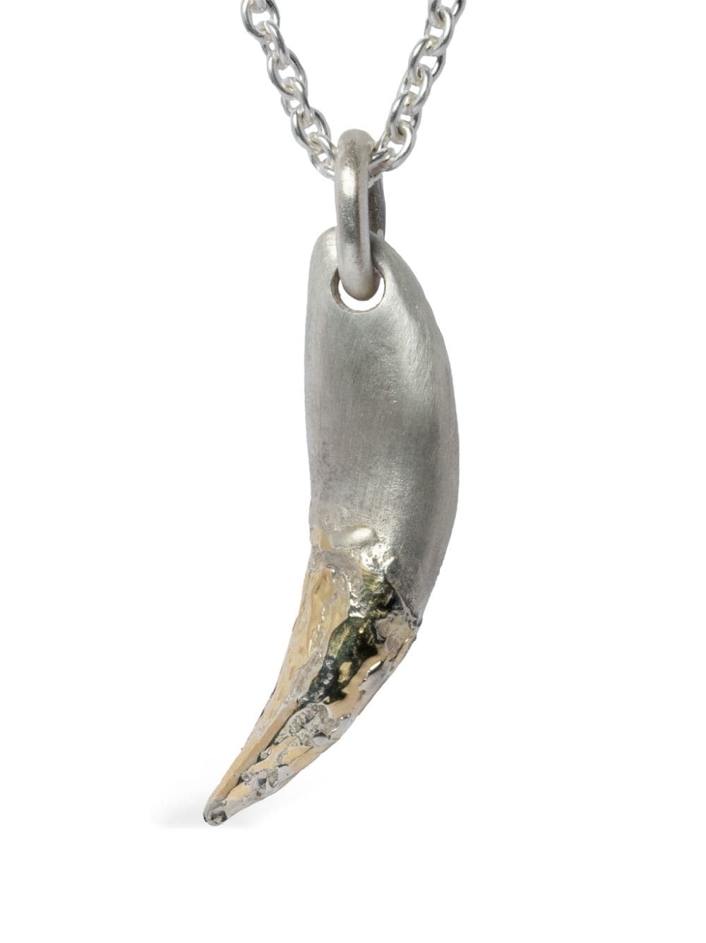 Parts of Four Leopard Tooth Necklace Ghost - Zilver