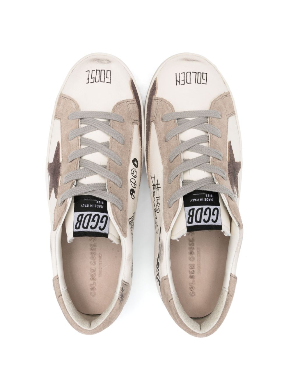 Golden Goose Kids Superstar sneakers Wit