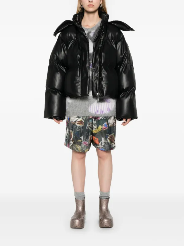 【STELLA MCCARTNEY】BIG Sale★Altermat faux レザーダウンJKT Stella McCartney faux-leather Puffer Jacket | Black | FARFETCH