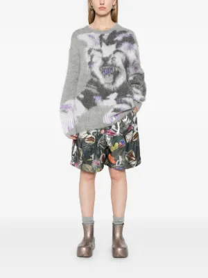 ステラマッカートニー ヒョウ柄ニット レオパード　モヘア 美品 アディダス ステラマッカートニー ヒョウ柄 レオパード