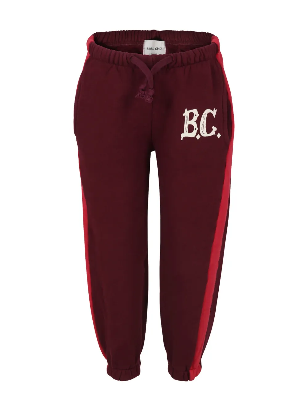 Bobo Choses Burgundy Trousers For Kids With Logo In Red