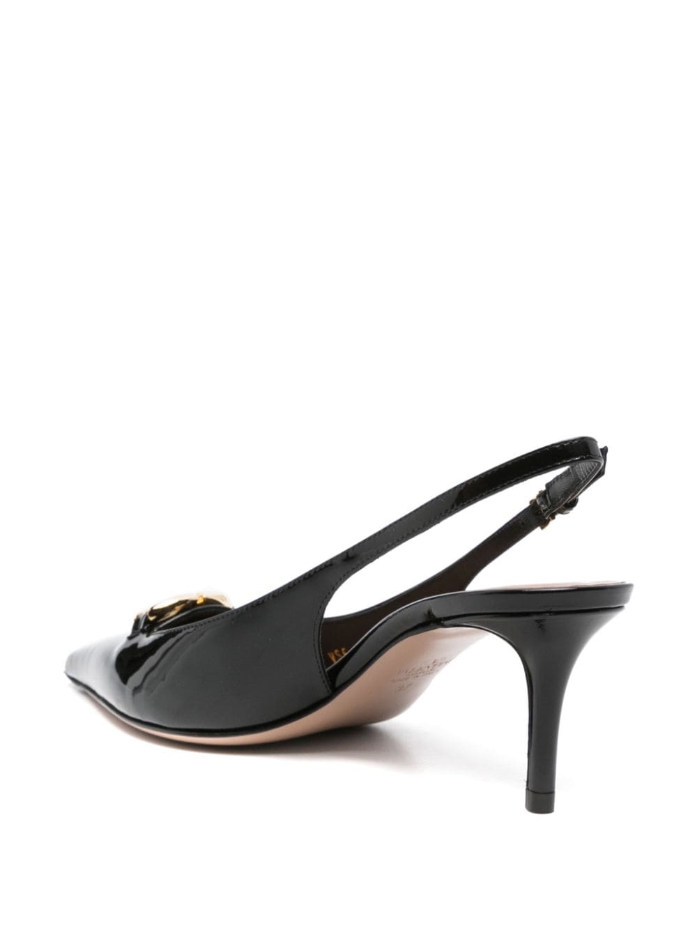 Valentino Garavani VLogo leren slingback pumps Zwart