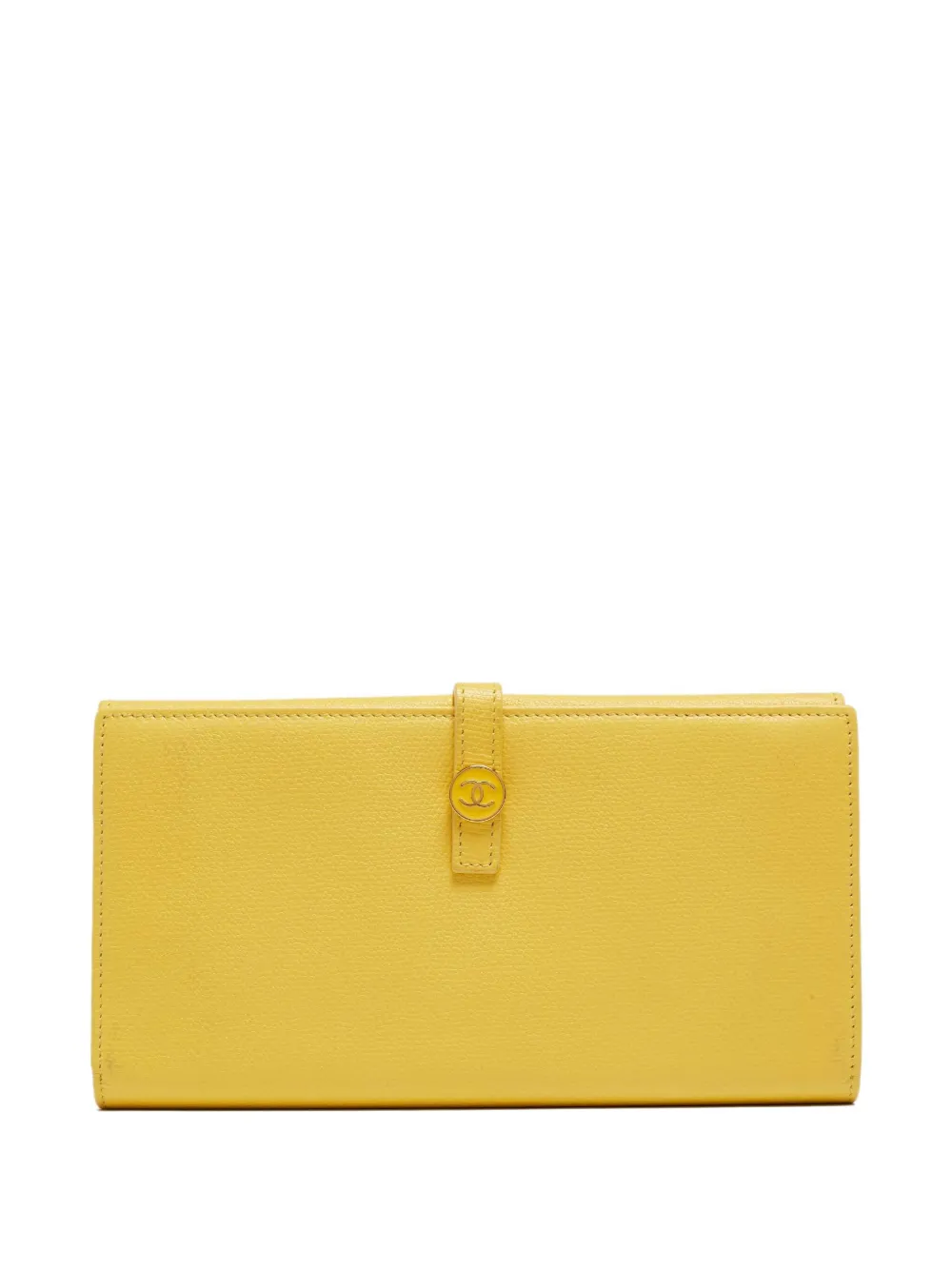 CHANEL Pre-Owned Portafoglio CC in pelle con patta - Giallo