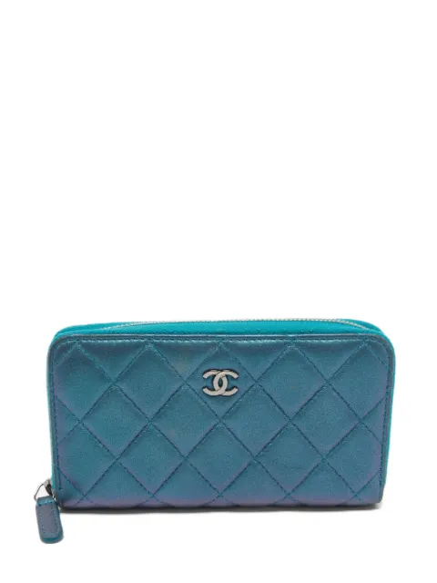 CHANEL Pre-Owned quilted leather zip wallet