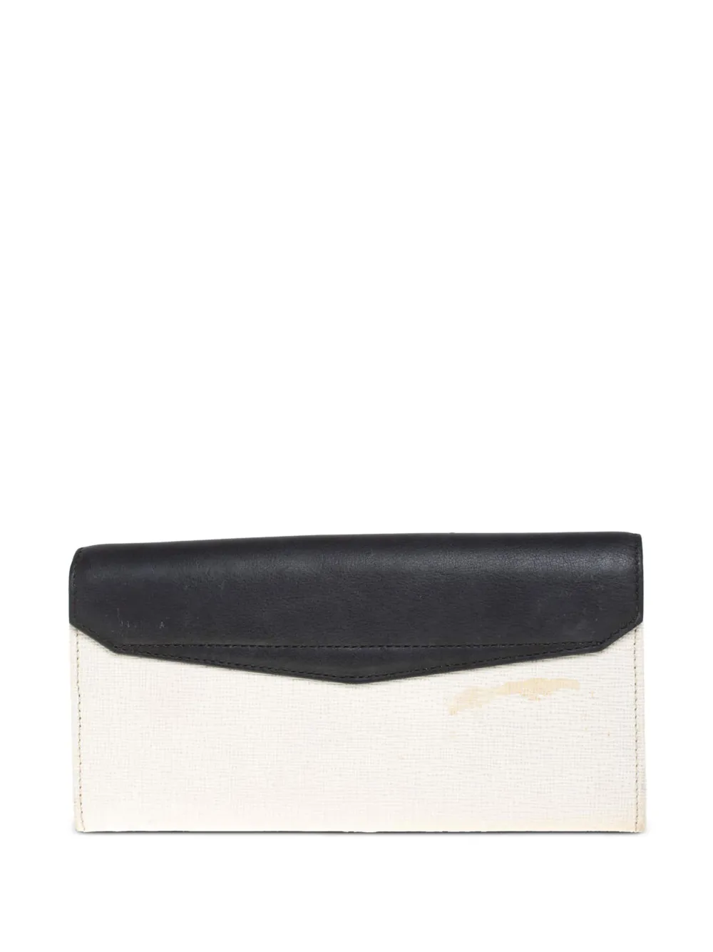 Pre-owned Fendi Envelope Leather Wallet In White
