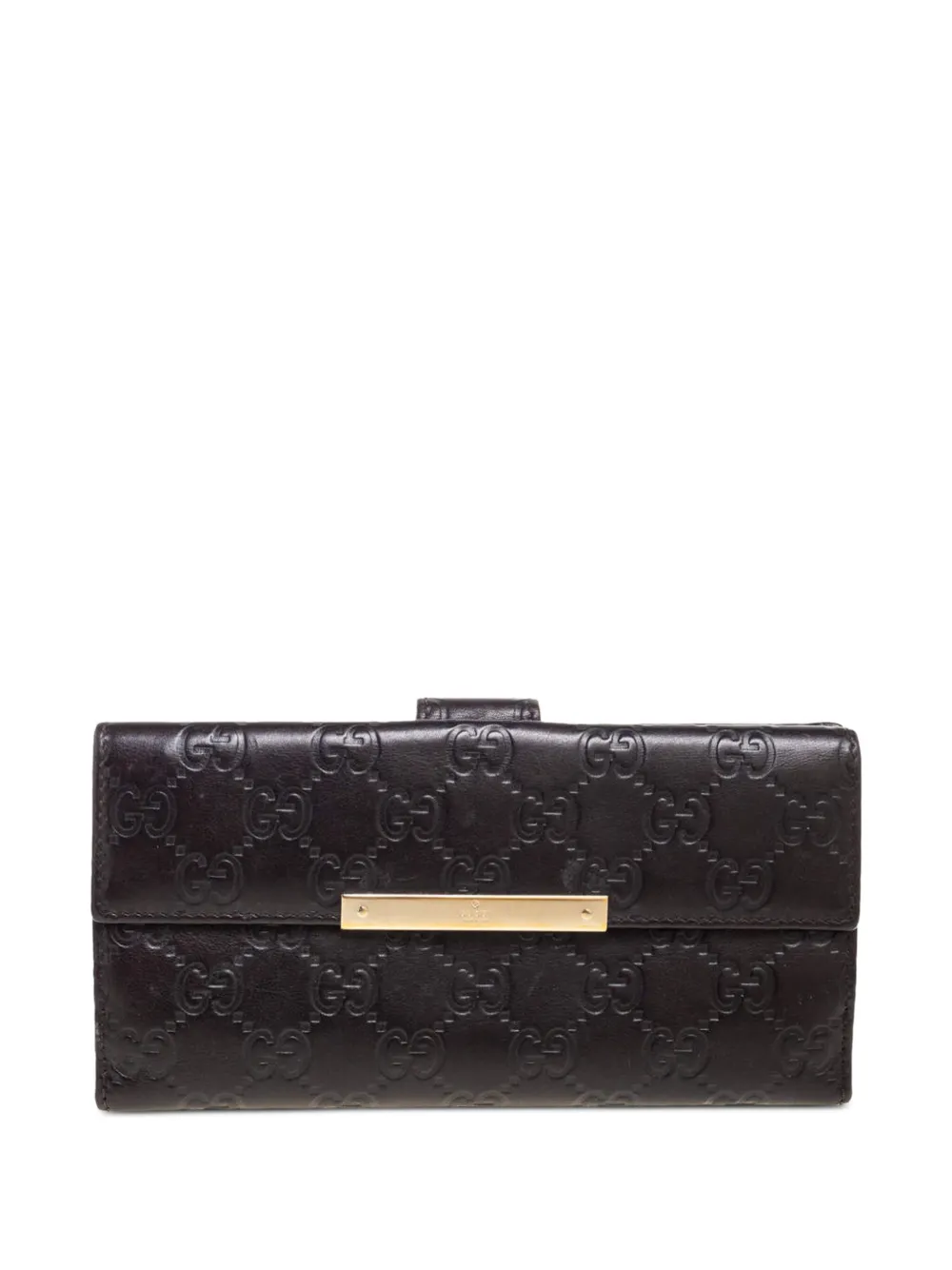 Gucci Pre-Owned cartera continental Guccissima | marrón | Image 1