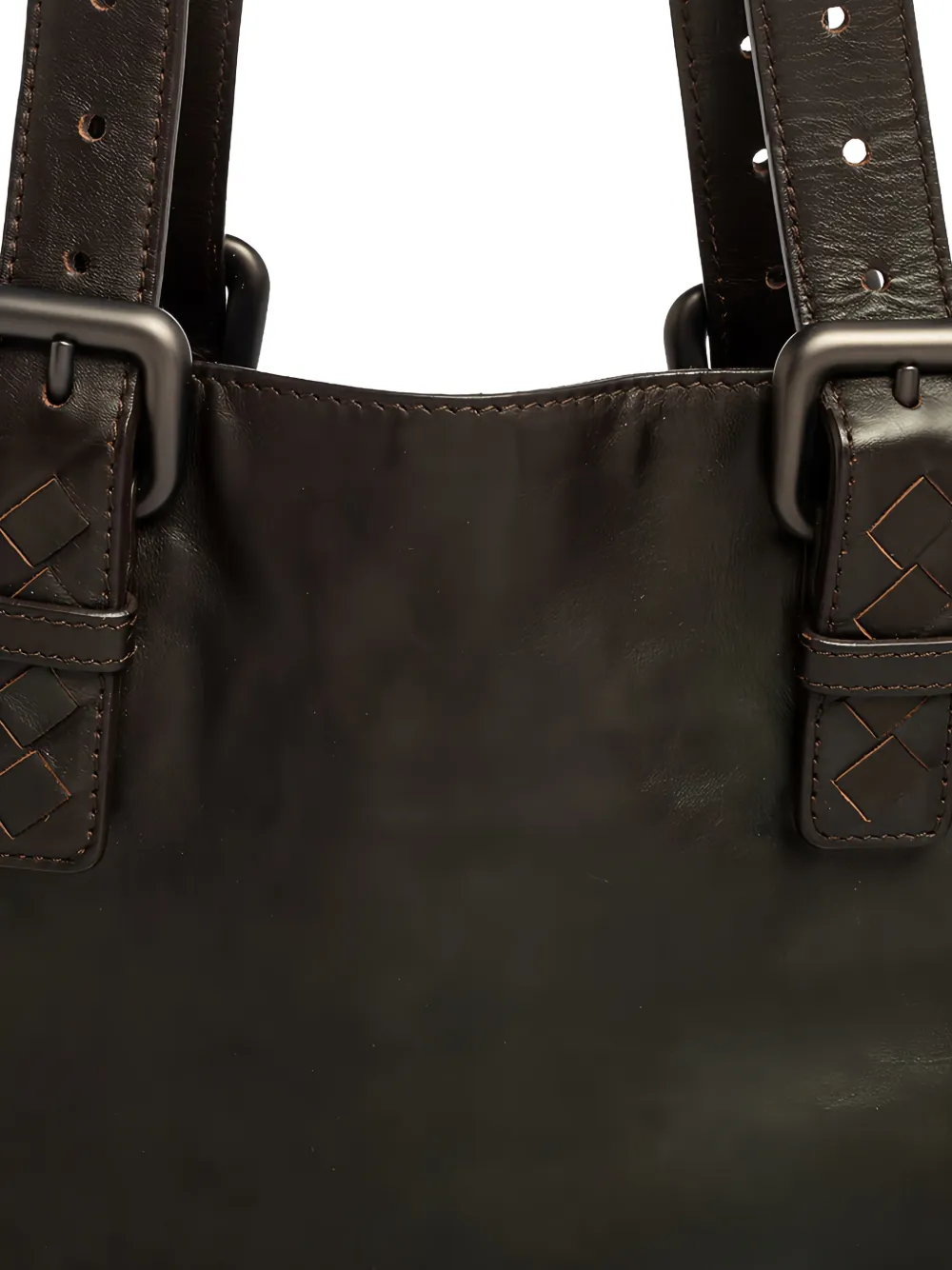 Bottega Veneta Pre-Owned Expandable intrecciato leren shopper Bruin