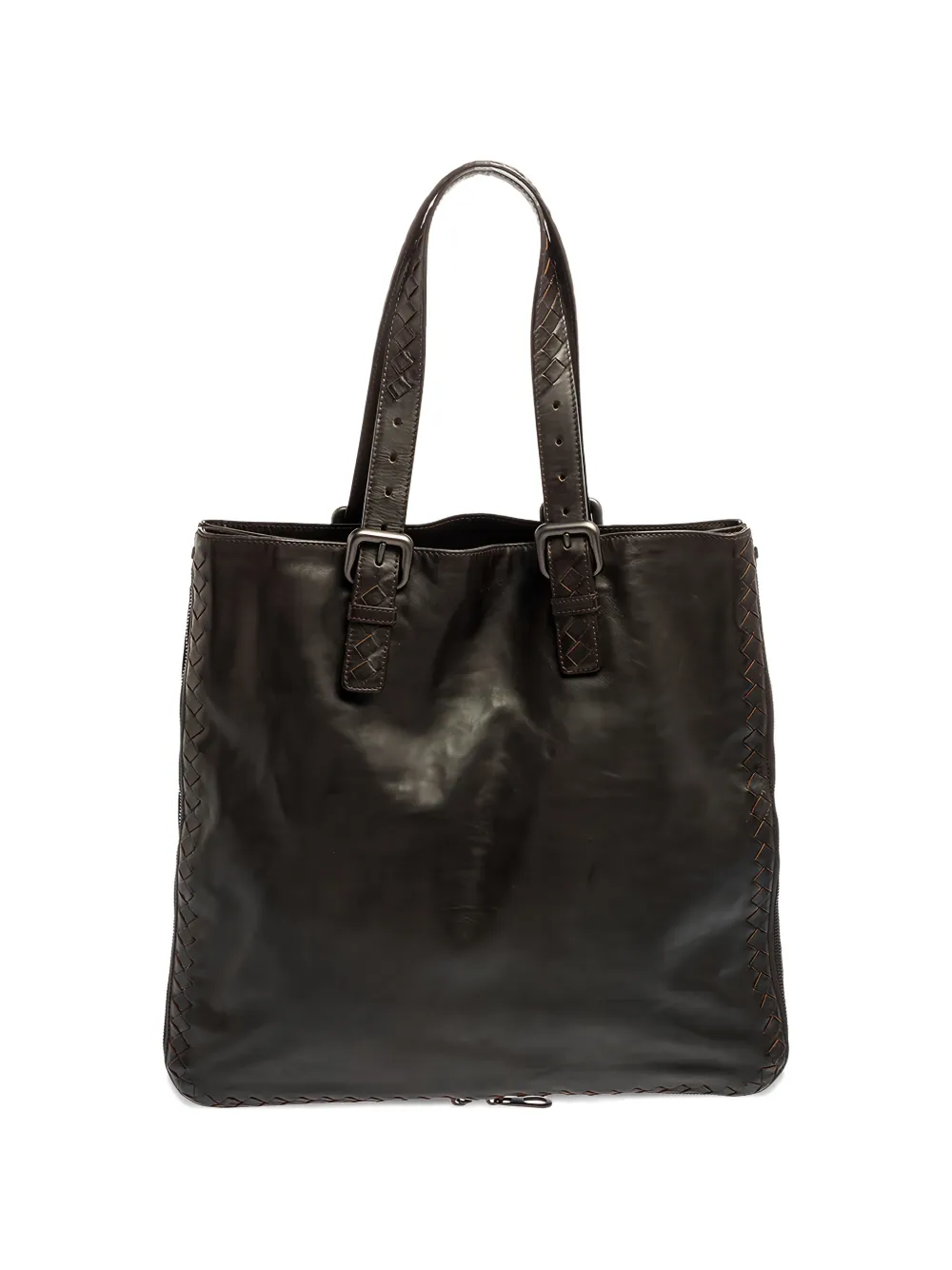 Bottega Veneta Pre-Owned Expandable intrecciato leren shopper Bruin