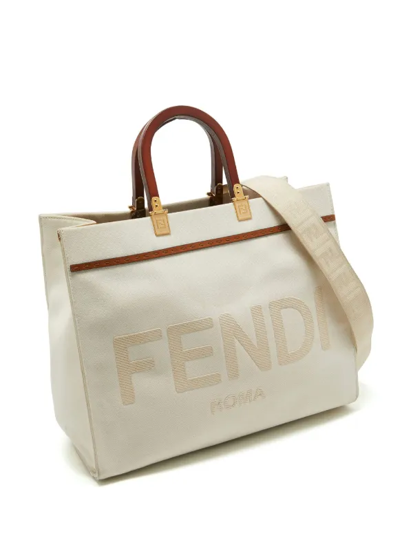 FENDI 2021 Medium Sunshine two way Bag White FARFETCH IE