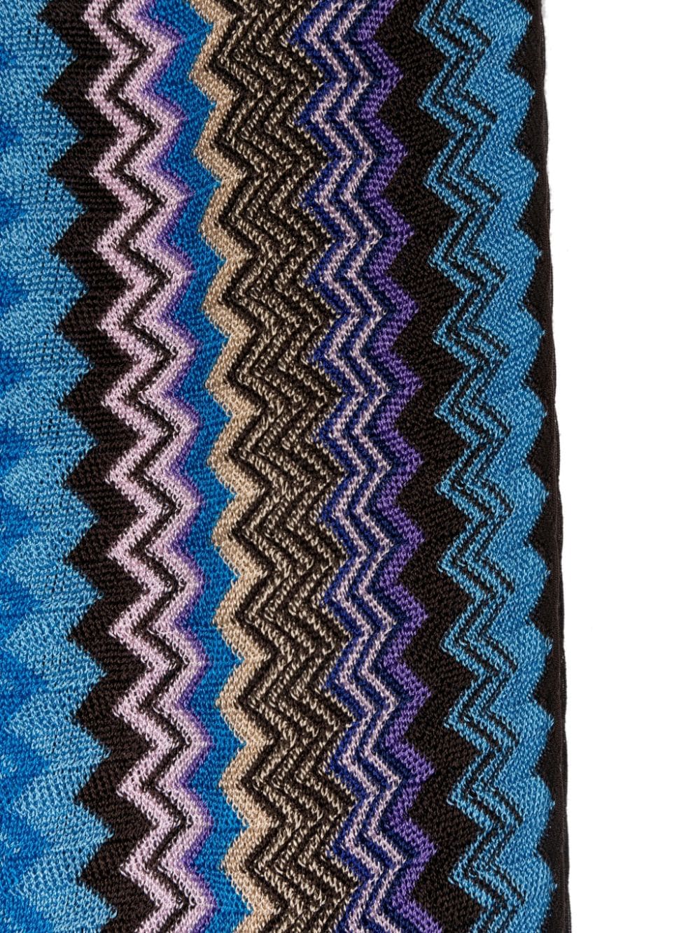 Shop Missoni Wave-pattern Scarf In Blue