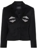 Simone Rocha crystal-embellished blazer - Black