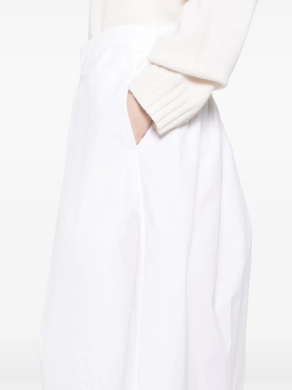 Jil Sander Katoenen popeline rok Wit