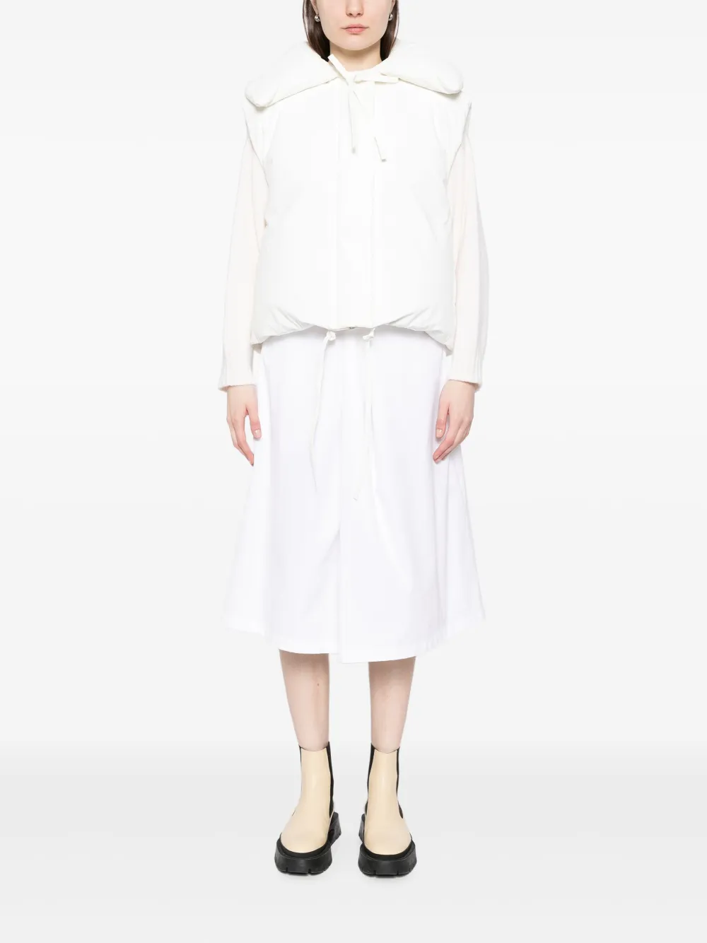 Jil Sander Katoenen popeline rok - Wit