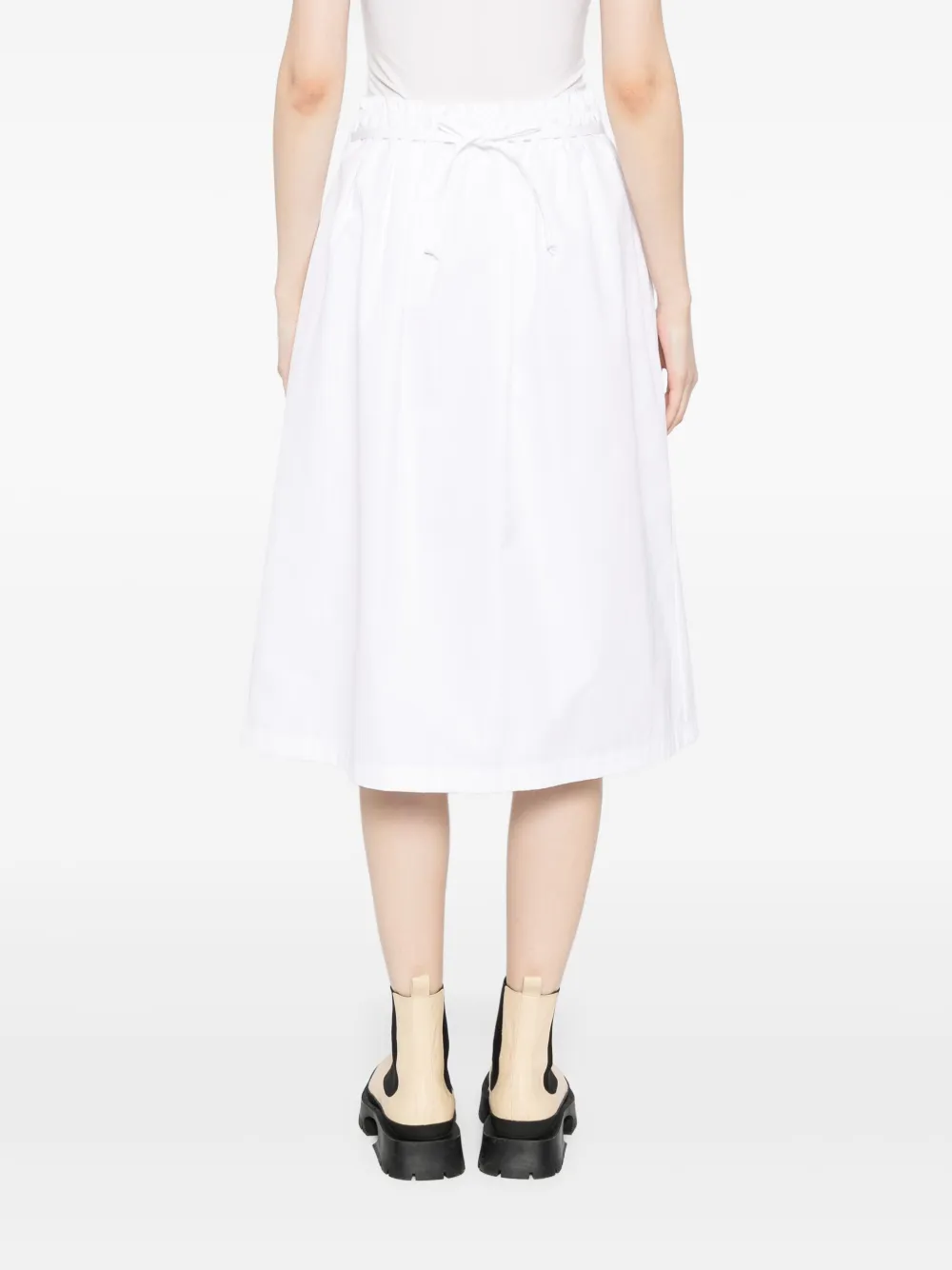 Jil Sander Katoenen popeline rok Wit