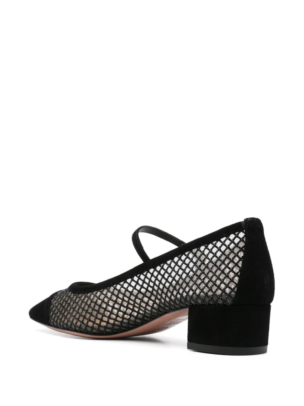 Aquazzura 35 mm pumps met mesh Zwart