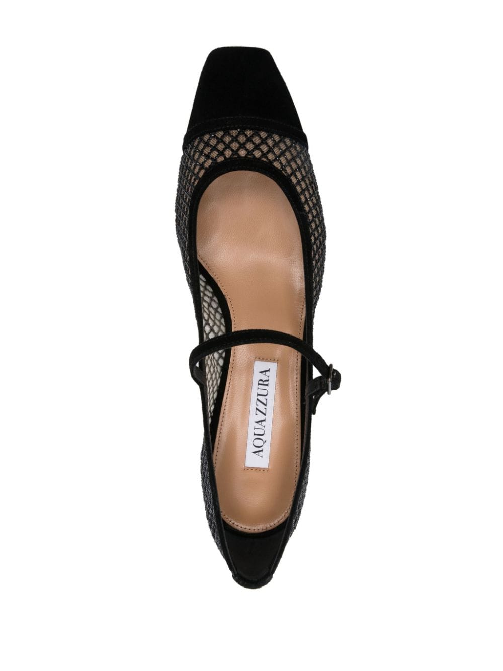 Aquazzura 35 mm pumps met mesh Zwart