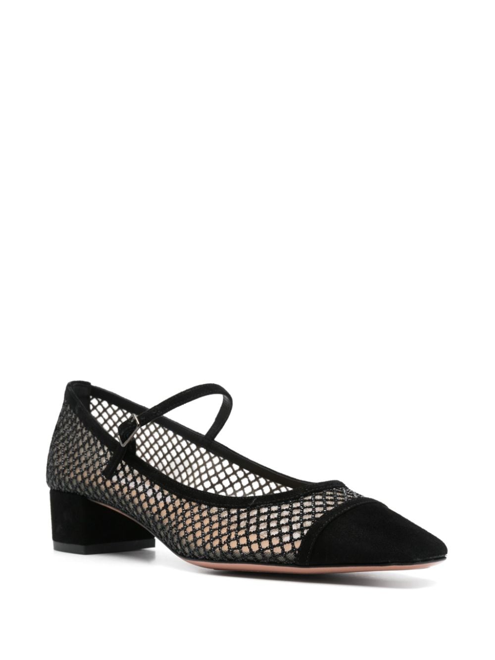 Aquazzura 35 mm pumps met mesh Zwart