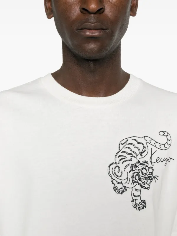 Kenzo Star Tiger T shirt White FARFETCH CA