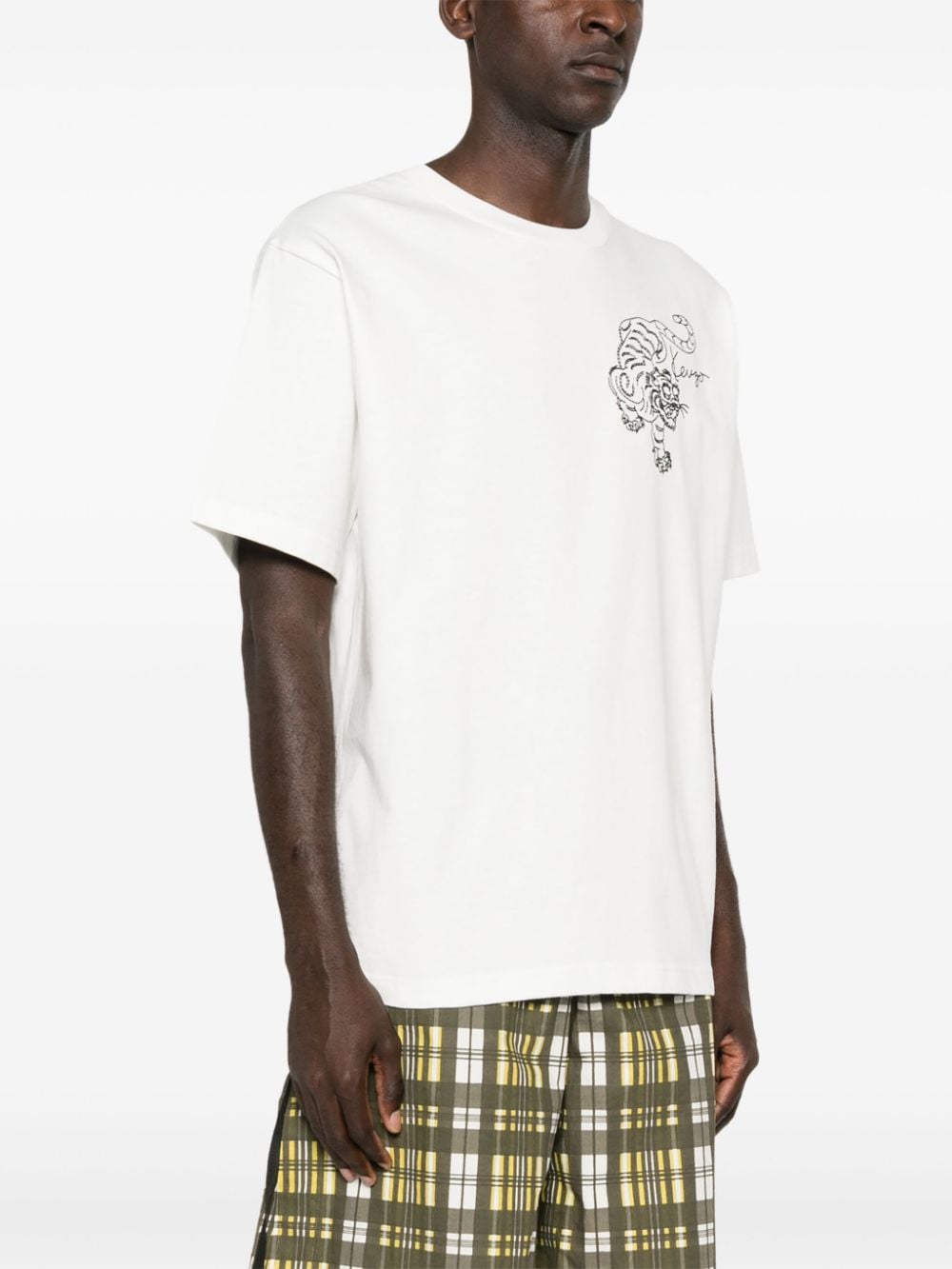 Shop Kenzo Star Tiger T-shirt In White