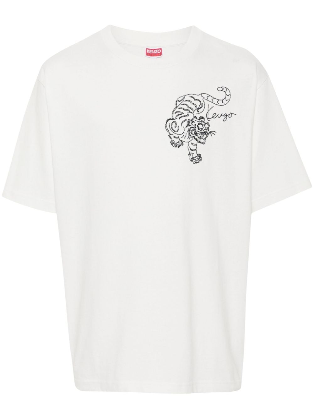 Kenzo T-shirt Star Tiger - Bianco