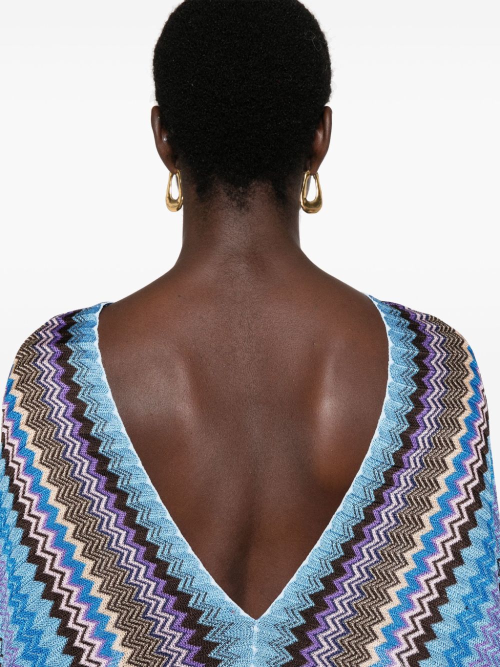 Shop Missoni Zigzag Shawl In Blue