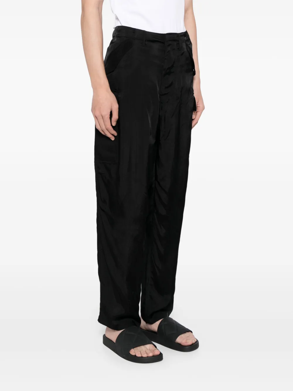 Moschino Satijnen broek Zwart