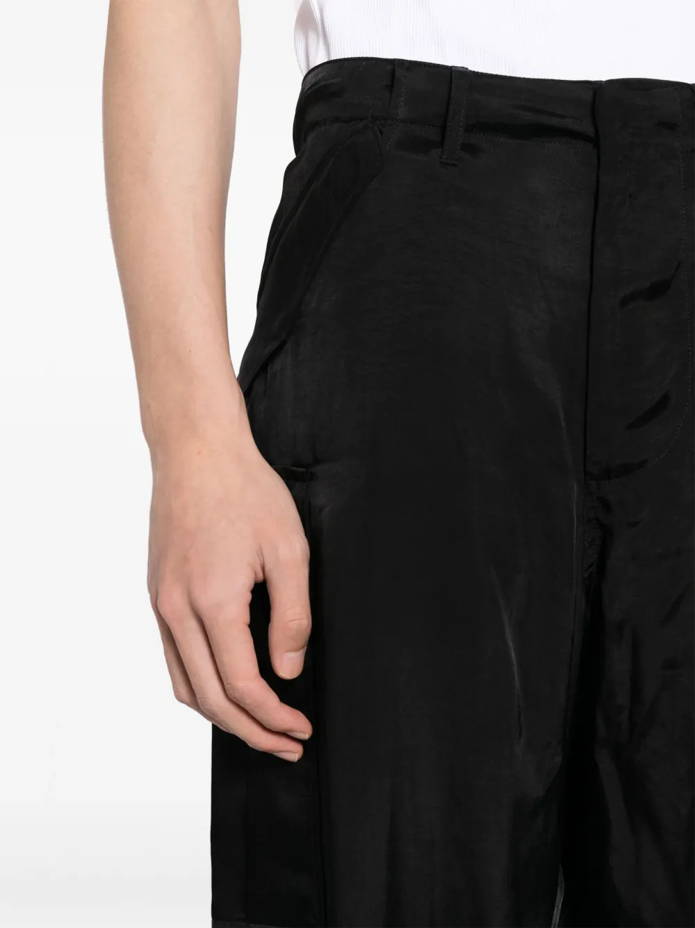 Moschino Satijnen broek Zwart