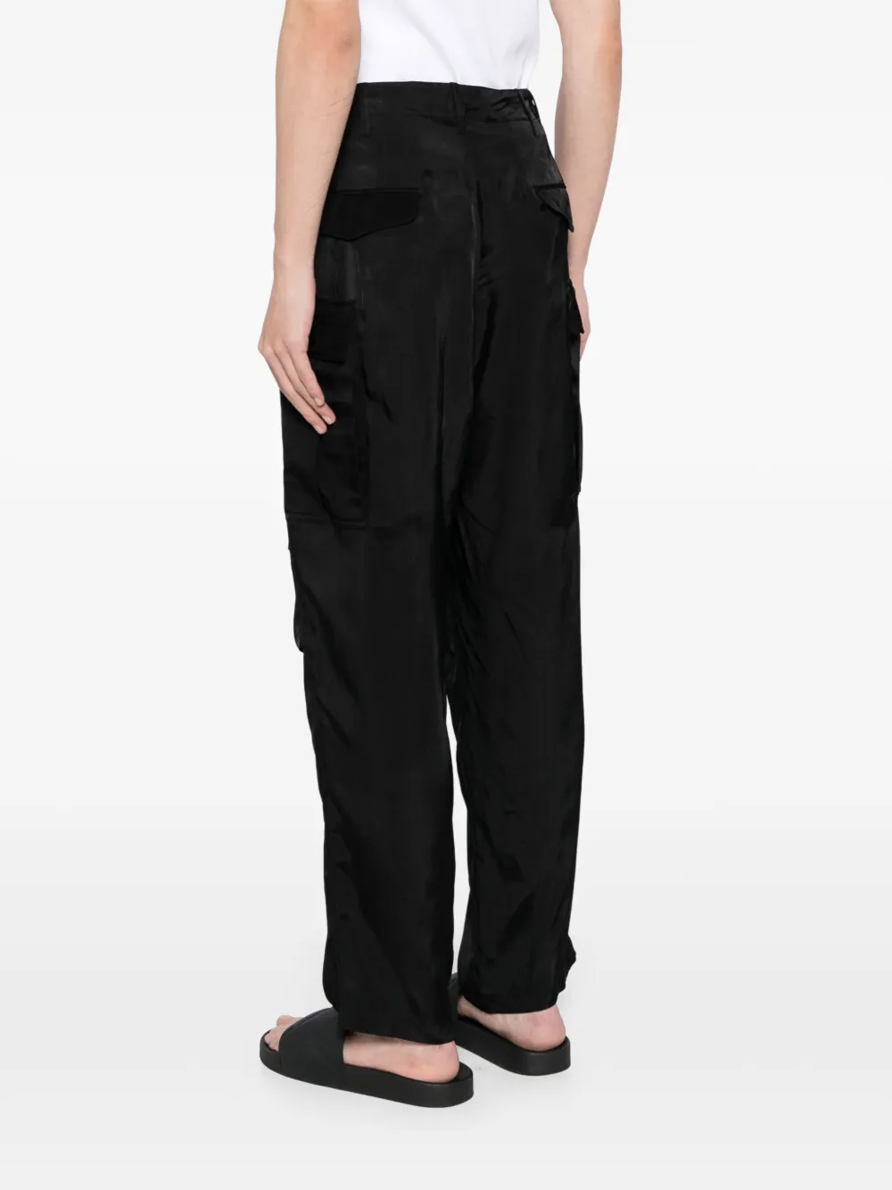 Moschino Satijnen broek Zwart