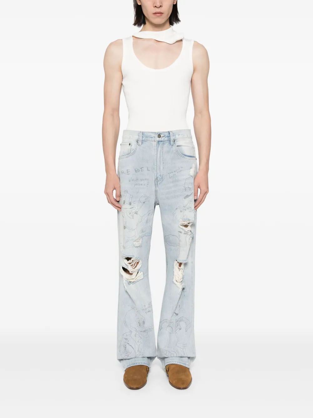 DOMREBEL QUACK BOOTCUT jeans - Blauw