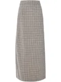 Rabanne checked midi skirt - Neutrals