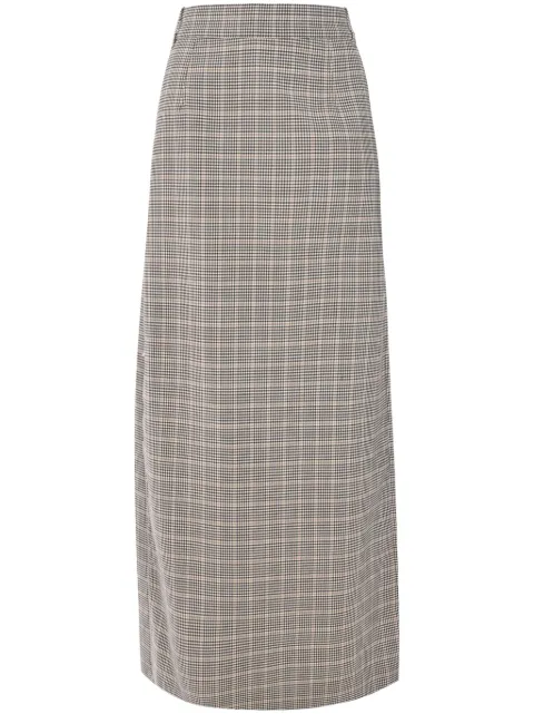 Rabanne checked midi skirt