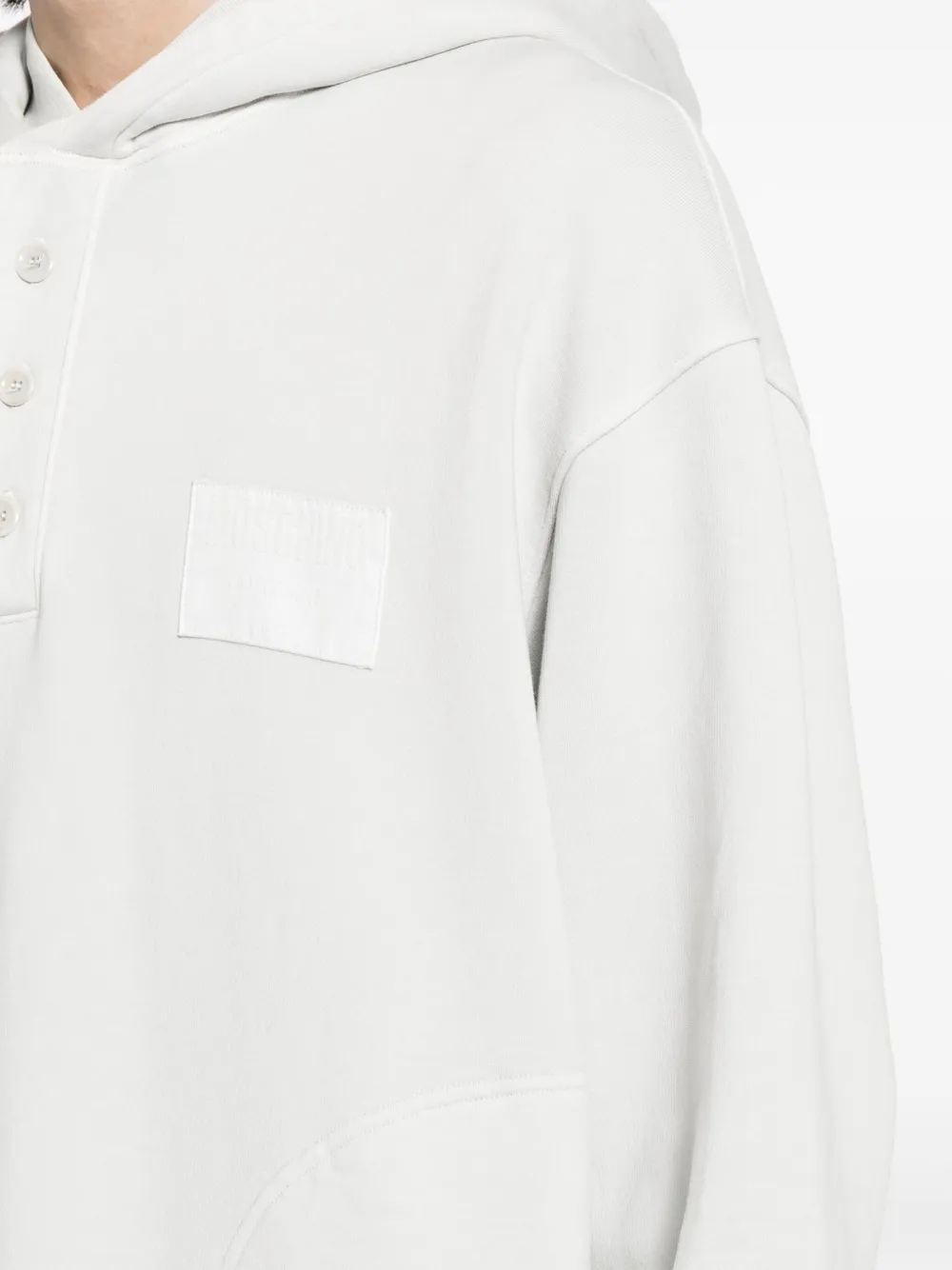 Moschino Hoodie met logopatch Grijs