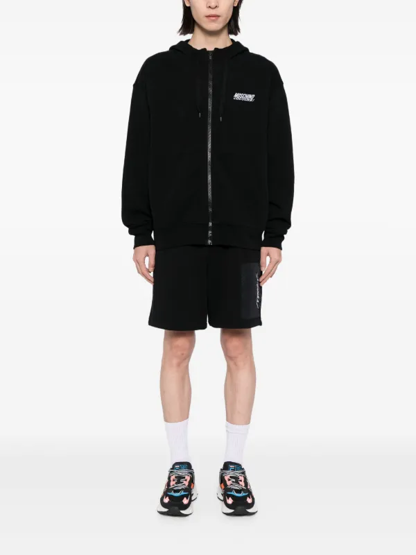 モスキーノ　パーカー　黒 Moschino モスキーノ ジップアップ パーカー | ブラック | FARFETCH JP