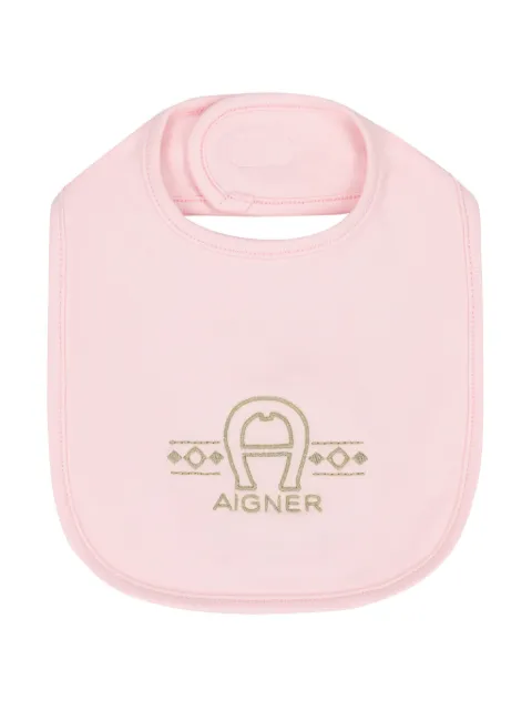 Aigner Kids bavoir à logo brodé