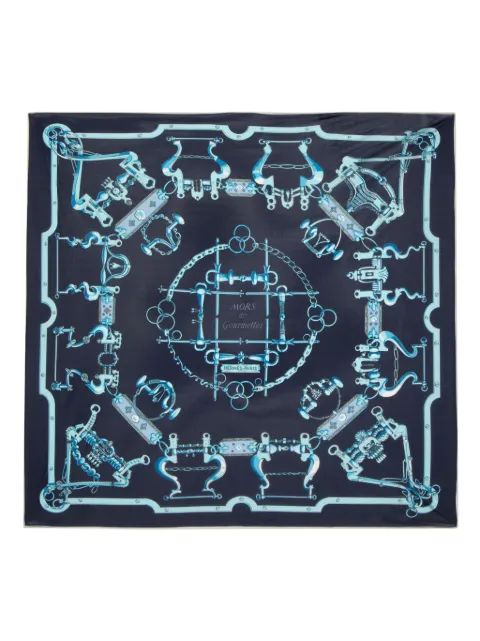 Hermès Pre-Owned mascada de seda Mors et Gourmettes