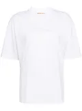 Marni padded-logo organic-cotton T-shirt - White