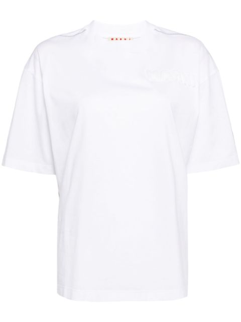 Marni padded-logo organic-cotton T-shirt Women